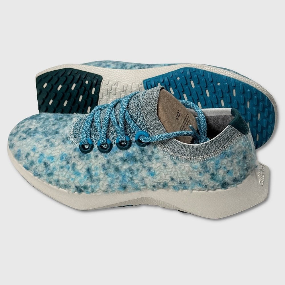 Allbirds Wool Dasher 2 Fluff Shoes - NEW Womens 8‎ Teal / Emerald - #49156-DSK